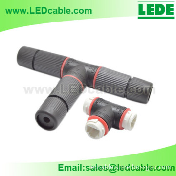 Ethernet Waterproof RJ45 Connector,1 in 2 OUT, support POE